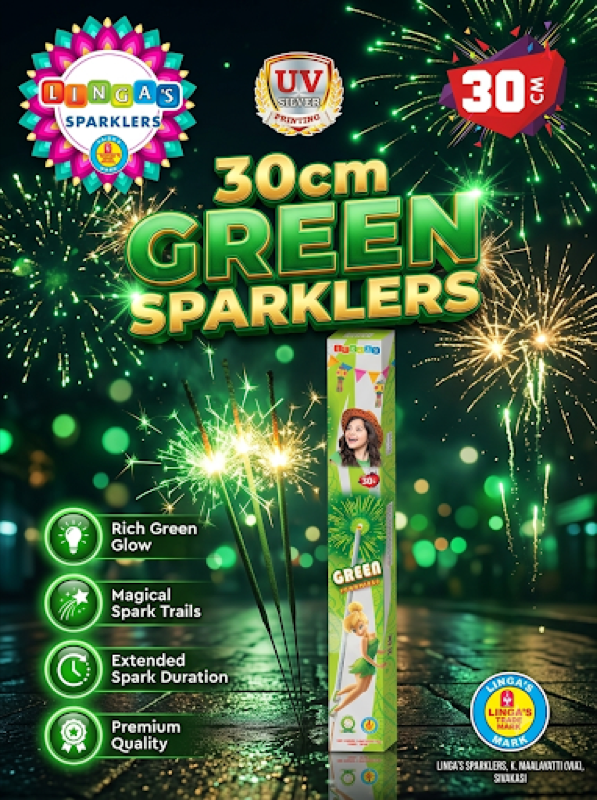 30cm Green Sparklers